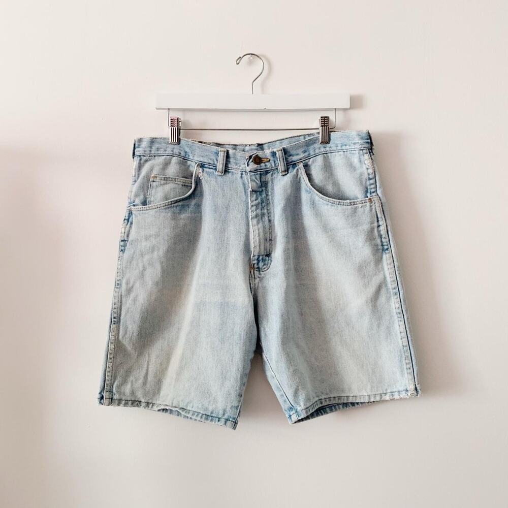 Vintage Wrangler Light Wash Denim Shorts Size 34